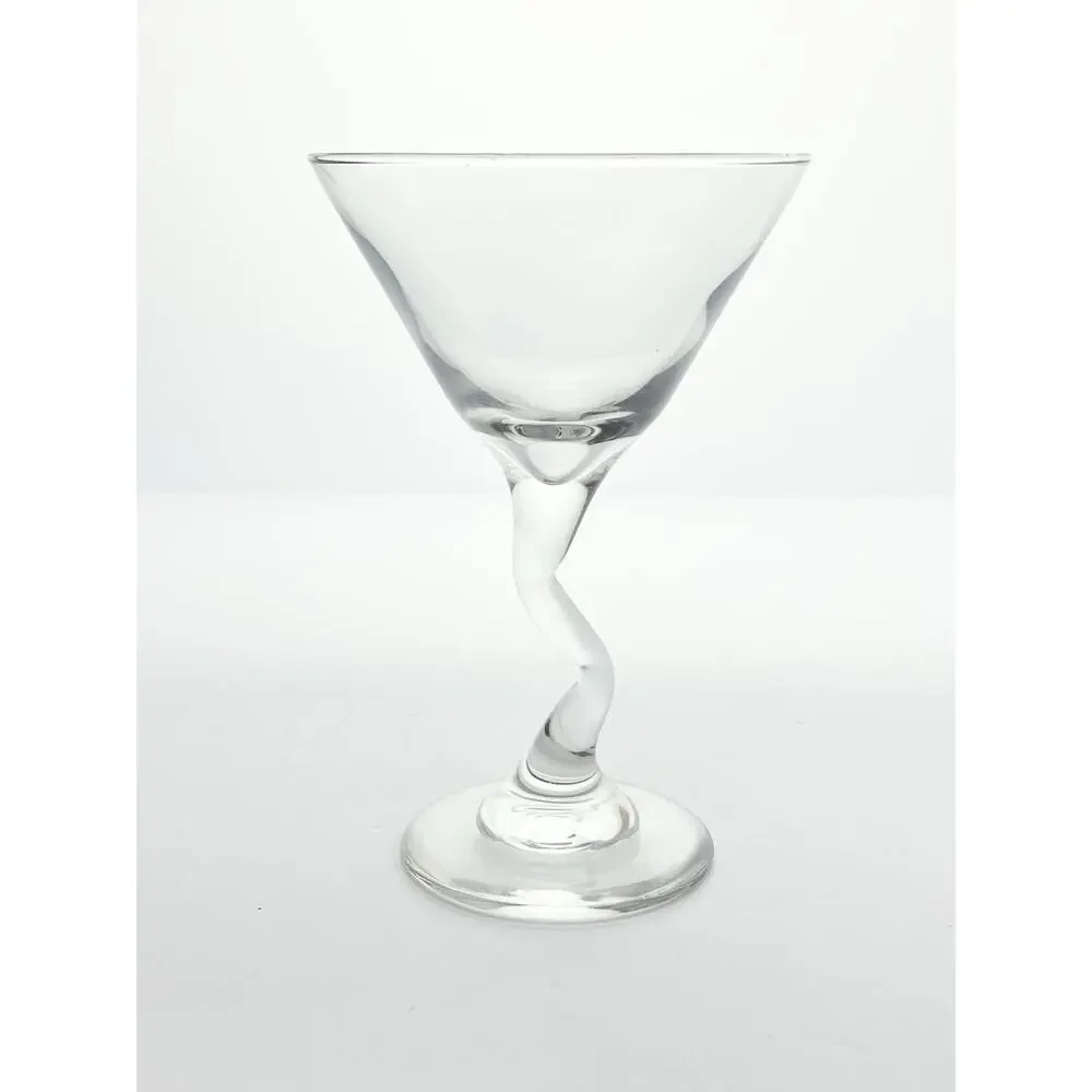 Anchor Hocking “Z-Stem, Zig Zag” Set of 5 Martini Glasses 6 1/2” 9oz